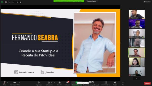 Fernando Seabra, especialista em inovaÃ§Ã£o, startups e Empreendedorismo, ministrou o evento.
